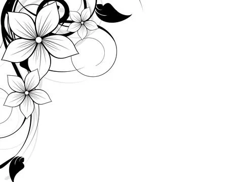 Floral spring element with swirls. Abstract vector illustration with background. Stock Illustration