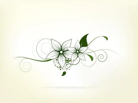 Floral spring elements and flowers Illustrazione stock