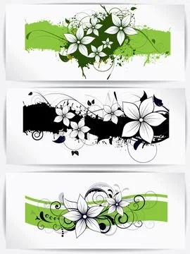 Floral spring elements and flowers. Abstract vector illustration with background イラスト素材