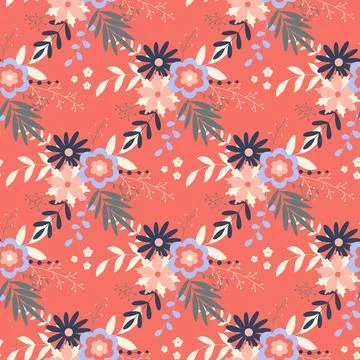 Floral spring seamless pattern Иллюстрация