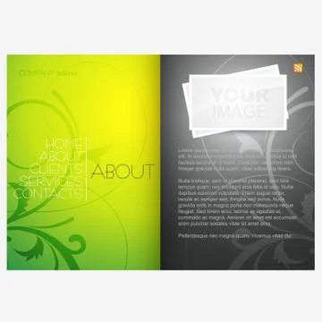 Floral style web template Stock Illustration