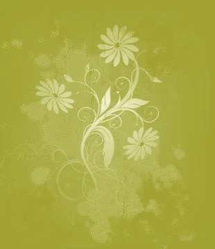 Floral summer background Stock Illustration