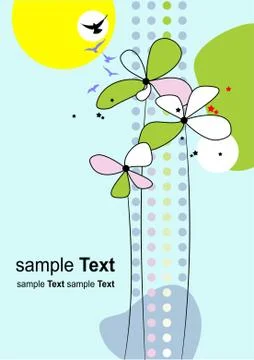 Floral summer background. vector illustration Stock Illustration