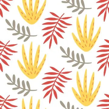 Floral summer beautiful seamless pattern Stock Illustration