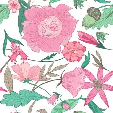 Floral Summer Pattern Illustrazione stock