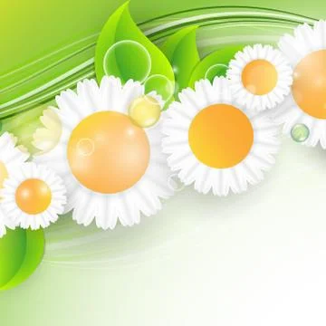 Floral summer vector background Stock Illustration