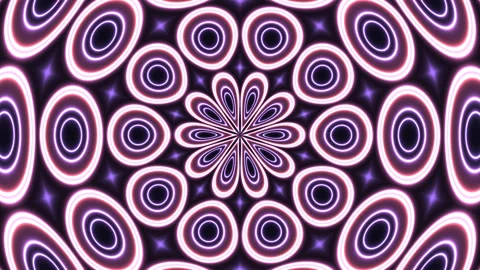 Floral Symmetrical Pattern Mirror Video stock 139735606