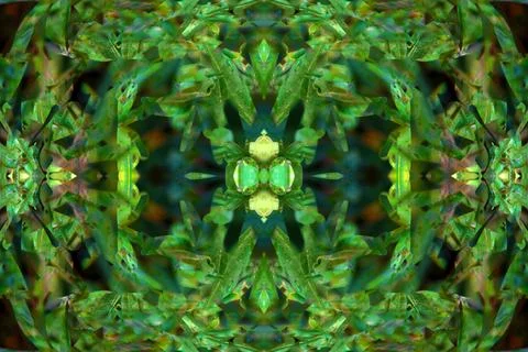 Floral symmetrical patterns Stock Photos
