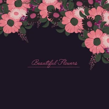 Floral Template Stock Illustration