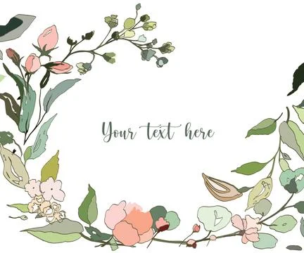 Floral template Stock Illustration