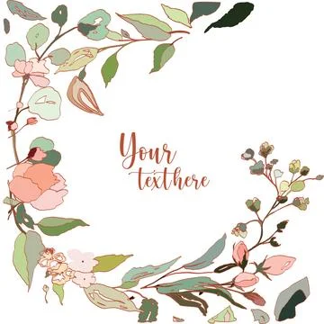 Floral template Illustrazione stock