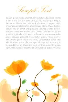 Floral text template Illustrazione stock