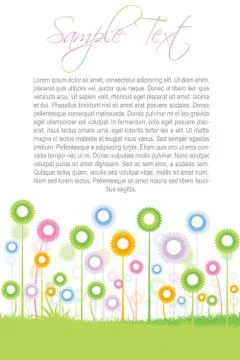 Floral text template Illustrazione stock