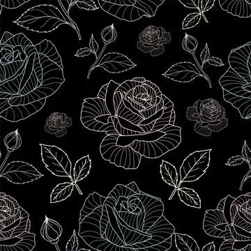 The floral textile pattern design. Great for retro fabric, wallpaper, scrapbo Stock Illustration