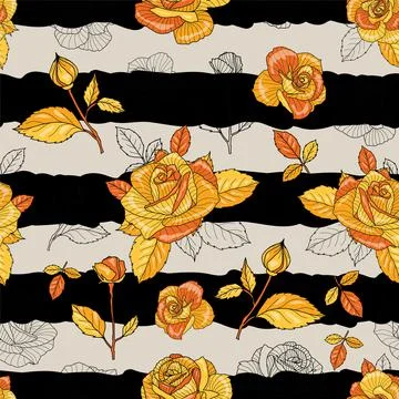 The floral textile pattern design. Great for retro fabric, wallpaper, scrapbo Illustrazione stock