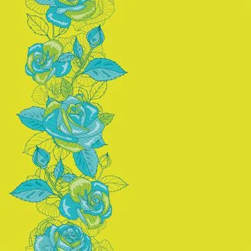 The floral textile pattern design. Great for retro fabric, wallpaper, scrapbo Stock Illustration