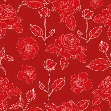 The floral textile pattern design. Great for retro fabric, wallpaper, scrapbo Stock Illustration