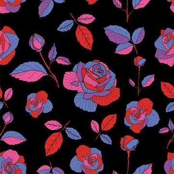 The floral textile pattern design. Great for retro fabric, wallpaper, scrapbo Stock Illustration