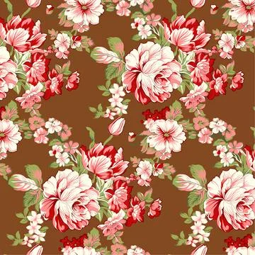 Floral Textile pattern seamless designs Stock Illustration