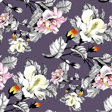 Floral Textile pattern seamless designs Stock Illustration