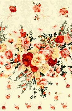 Floral Textile pattern seamless designs Stock Illustration