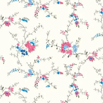 Floral Textile pattern seamless designs Stock Illustration