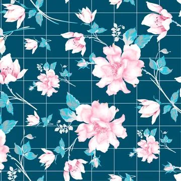 Floral Textile pattern seamless designs Stock Illustration