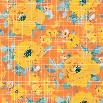 Floral Textile pattern seamless designs Stock Illustration