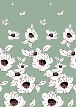 Floral Textile pattern seamless designs Stock Illustration