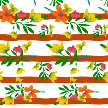 Floral Textile pattern seamless designs Stock Illustration