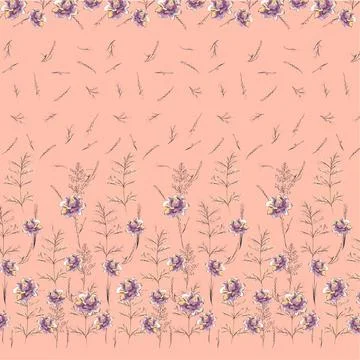Floral Textile pattern seamless designs Stock Illustration