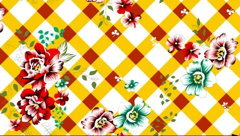 Floral Textile pattern seamless designs Stock Illustration