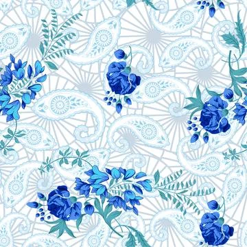 Floral Textile pattern seamless designs Stock Illustration