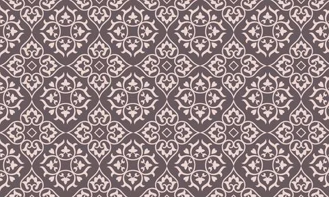 Floral texture pattern for textile and ceramic tiles interior design with gre Stockillustratie