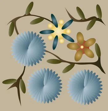 Floral theme velvet effect. Stock Illustration
