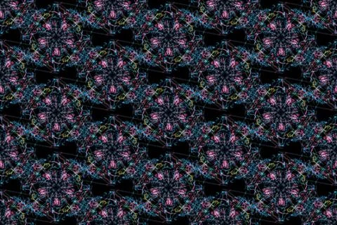 Floral tile pattern. Abstract seamless background. Stock Illustration