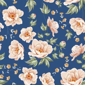 Floral tile pattern. Stock Illustration