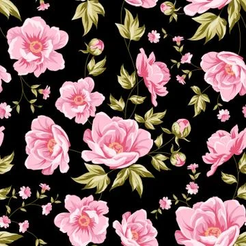 Floral tile pattern Stock Illustration