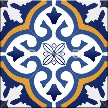 Floral Tile PSD Template