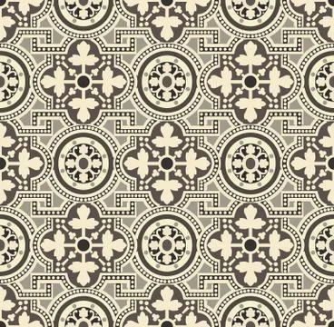 Floral Tiles Stock Illustration