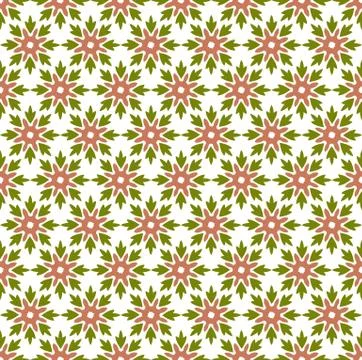 Floral Tiles Seamless Vector Pattern.flower Geometric texture pattern backgro Stock Illustration