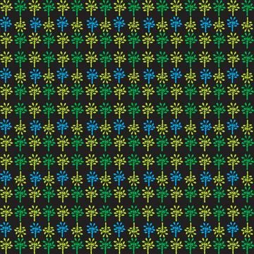 Floral tree spring geometric Pattern vector design. Stock Illustration