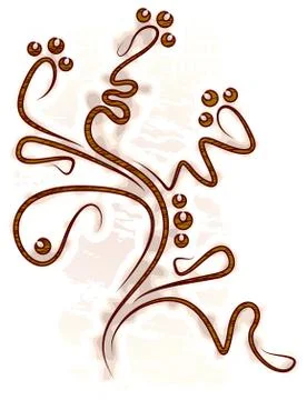 Floral twig Stock Illustration