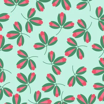 Floral vector abstract flowers pattern Stock Illustration