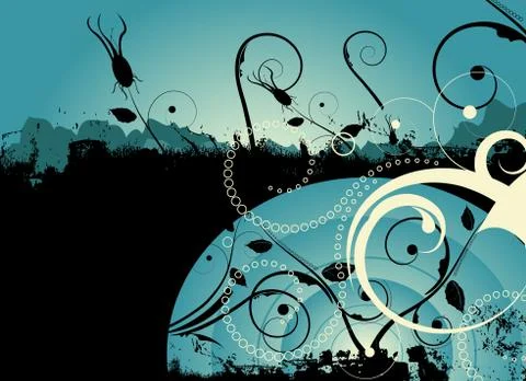 Floral vector background Illustrazione stock