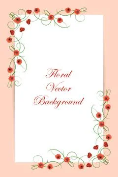 Floral vector background Stock Illustration