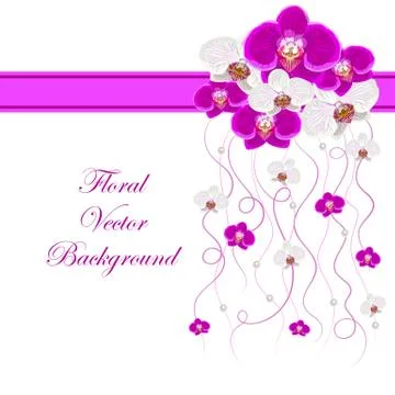 Floral vector background Illustrazione stock