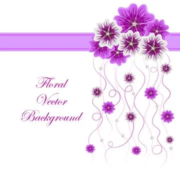 Floral vector background Stock Illustration