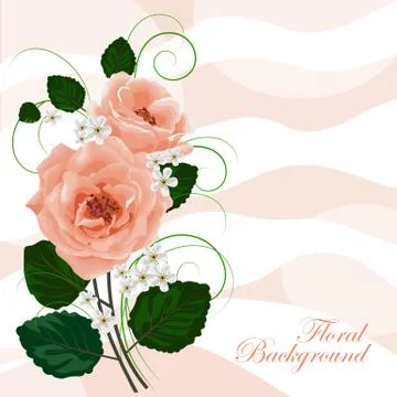 Floral vector background Stock Illustration