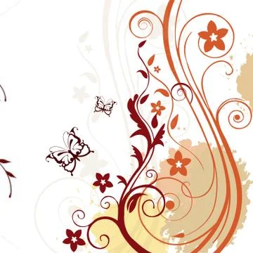 Floral vector background Stock Illustration